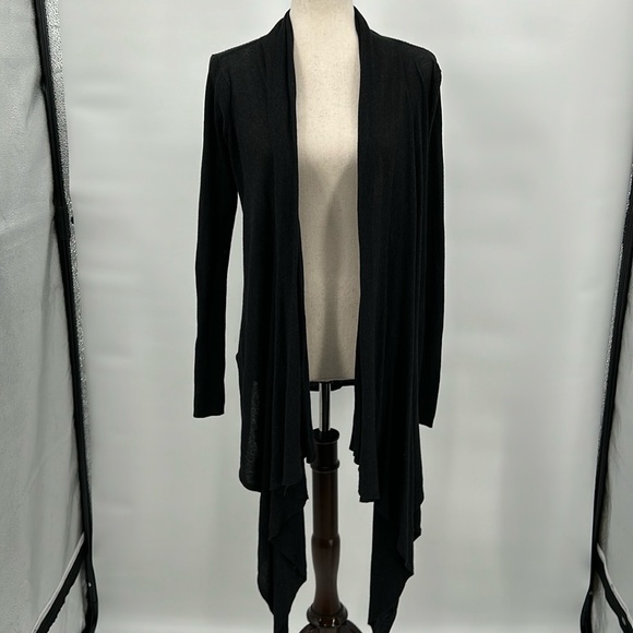 Lululemon‎ Black Cardigan Sweater Wrap Thumbholes Athleisure Layering Cozy - Picture 1 of 9